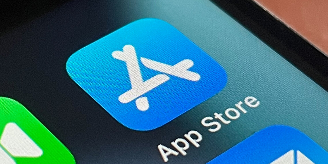 Close-up view of the App Store icon displayed on a mobile device screen.