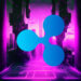 Ripple logo displayed prominently on a vibrant digital background with neon colors.