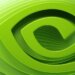 NVIDIA logo depicted in green waves with a three-dimensional effect.