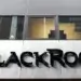 BlackRock company name displayed on the exterior of a building in bold letters.